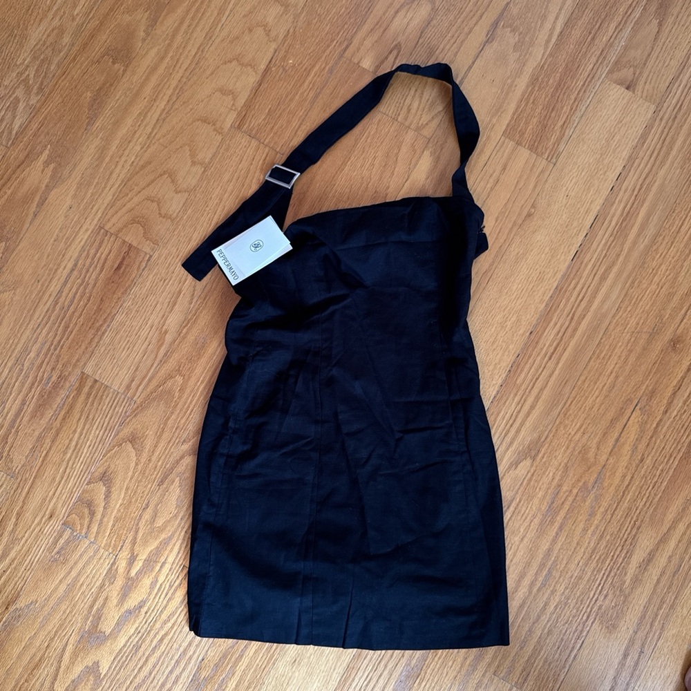 Peppermayo Juliana Linen Mini Dress - Black